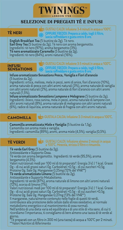 Twinings - Selezione di Pregiati Tè e Infusi in Confezione Regalo