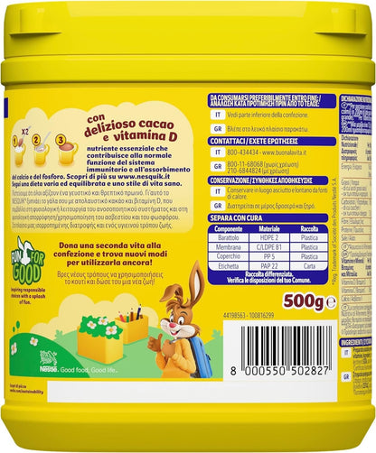 Nestlé Nesquik Solubile 500 gr in Polvere per Latte - Barattolo