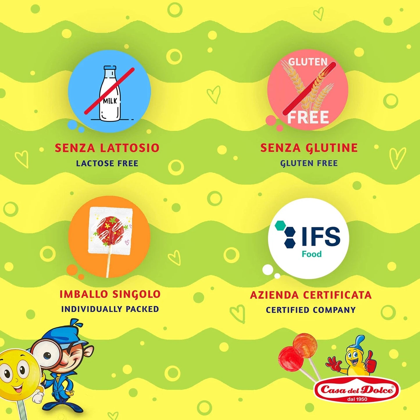 Magic Lollies Lecca Lecca - Box Espositore con 200 Lecca Lecca Assortiti Senza Glutine