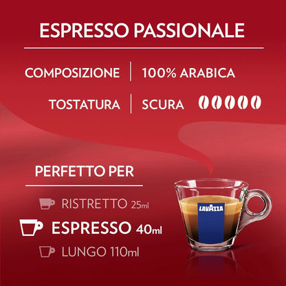 Lavazza Capsule A Modo Mio Espresso Passionale - Confezione da 16 Capsule Salva Aroma