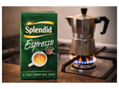 Splendid Espresso Caffè Come al Bar Macinato - Confezione Sottovuoto da 250g