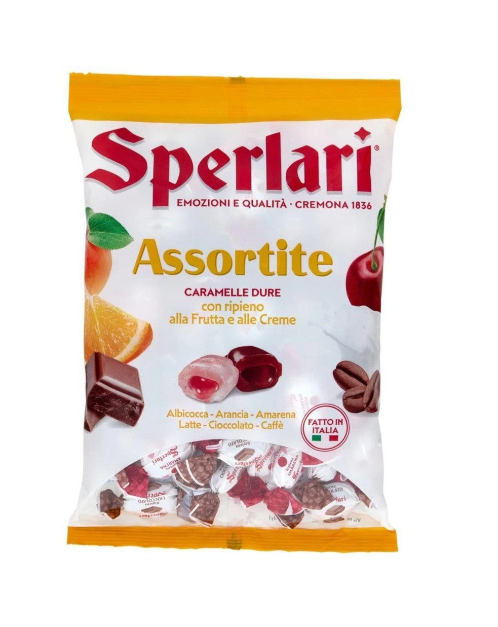Caramelle Assortite Sperlari 420 gr - Caramelle Dure con Ripieno alla Frutta