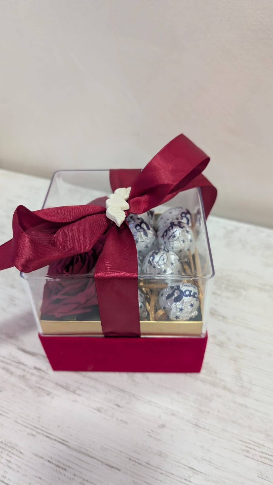 Scatola Rose Velluto e Cioccolato