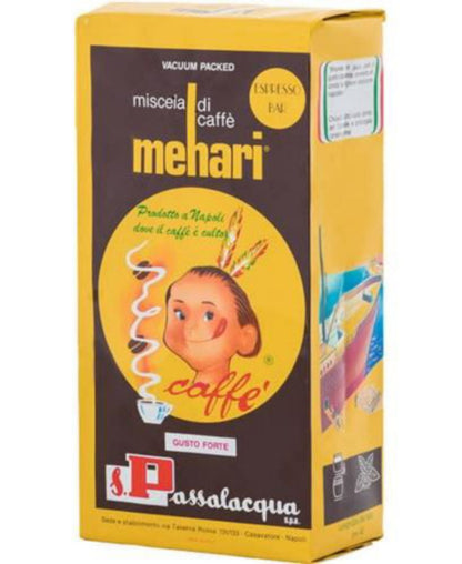 Passalacqua Mehari Caffè Macinato - Confezione Sottovuoto da 250g (Gusto Forte)
