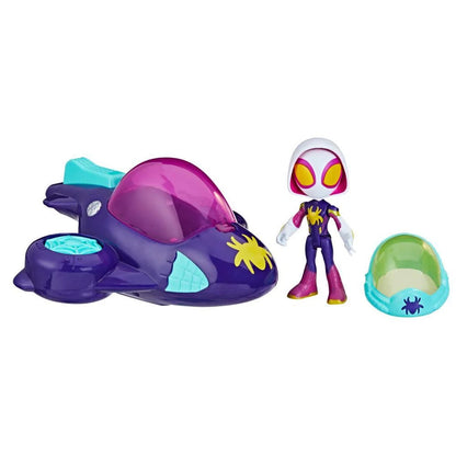 Spider Ghost Web-Spinners with Glide Spinner Vehicle e Action Figure - Spidey and His Amazing Friends (Hasbro)