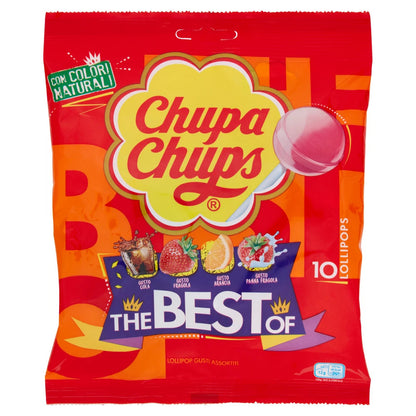 Chupa Chups The Best Of - Busta 10 Lollipops con Lecca Lecca Gusti Assortiti