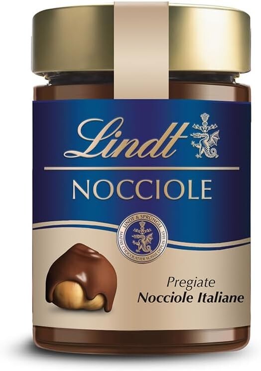 Lindt Nocciole 200 gr - Crema Spalmabile con Pregiate Nocciole Italiane in Vasetto di Vetro
