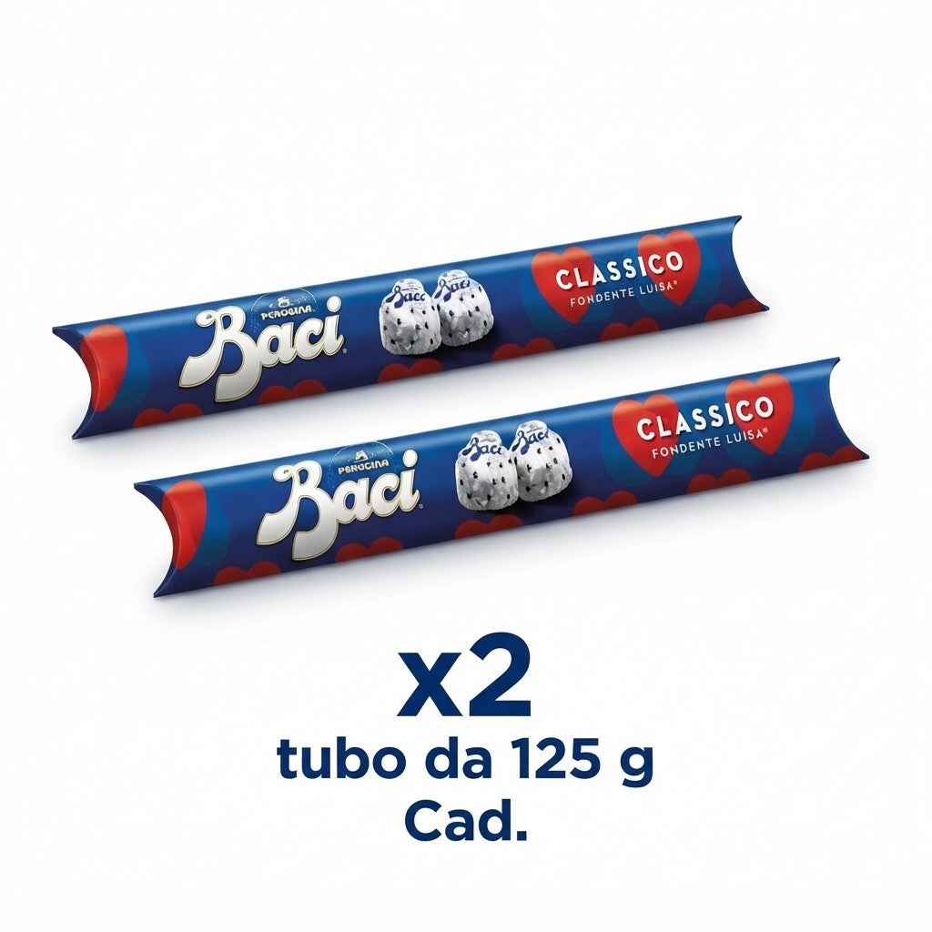 Baci Perugina Classico Fondente Luisa - Tubo Confezione Bipack (2 x 125g)