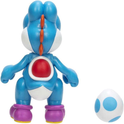 Super Mario - Light-Blue Yoshi with Egg Action Figure