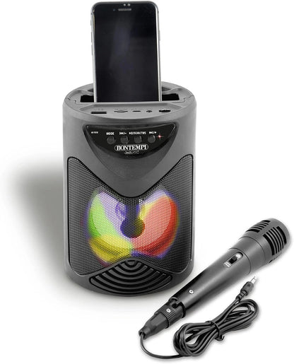 Bontempi Tech Wireless Speaker con Microfono e Luci RGB