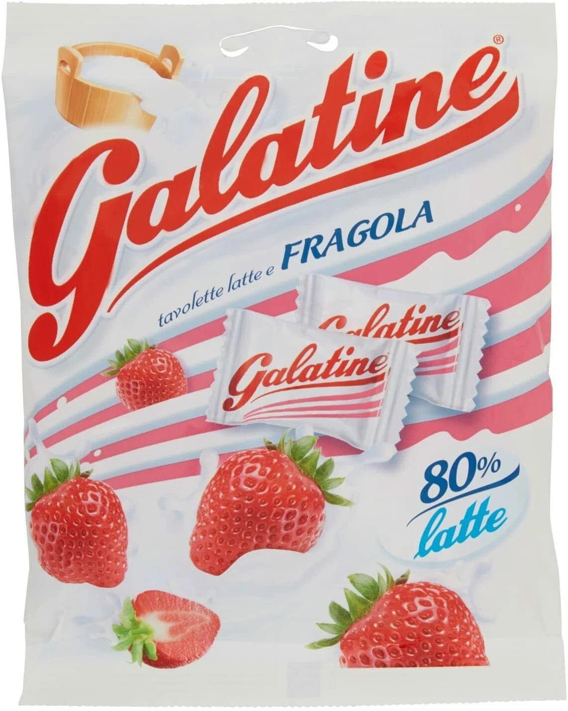 Galatine Latte e Fragola - Busta da  125 gr Caramelle