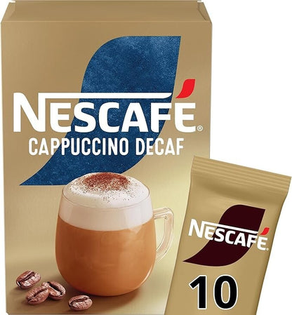 Nescafé Cappuccino Decaf Solubile - Confezione da 10 Buste Monodose