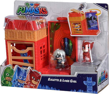 PJ Masks Eulette & Luna Girl - Set Gioco Quartier Generale e Personaggi Hasbro
