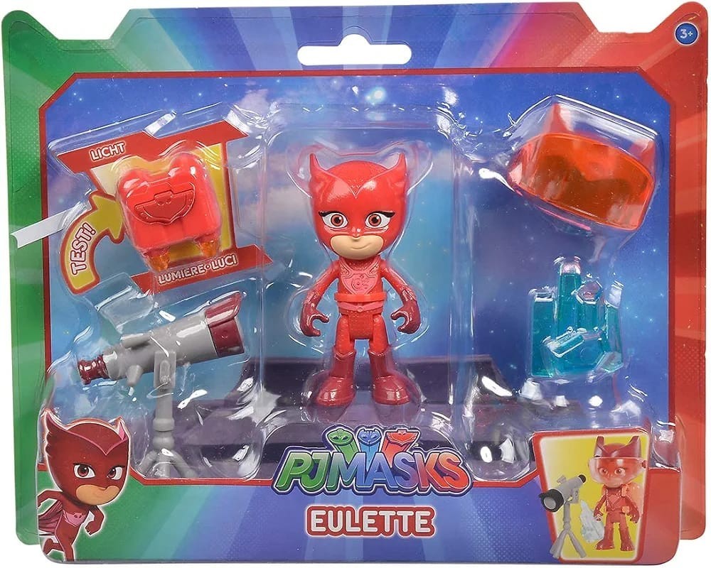 PJ Masks - Set Personaggio Eulette con Accessori Luminosi e Interattivi Pjmask