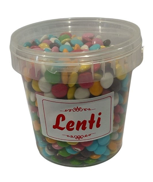 Confetti Cioccolato Crispo 1 kg Lenti Cioccolato Latte Barattolo Colorati