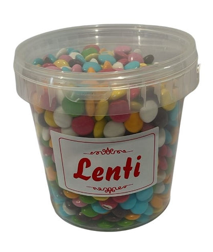 Confetti Cioccolato Crispo 1 kg Lenti Cioccolato Latte Barattolo Colorati