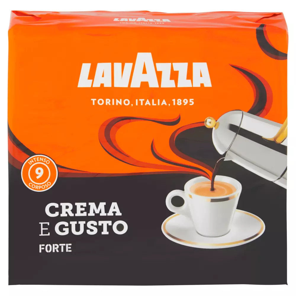 Lavazza Crema e Gusto Forte Caffè Macinato per Moka - Confezione Sottovuoto