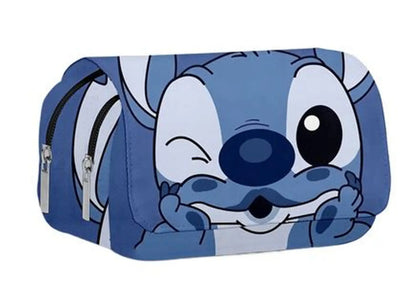 Astuccio Stitch Blu Scuola con doppia Cerniera Lilo & Stitch