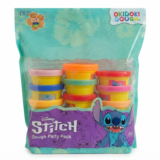 Disney Stitch - Okidoki Dough Party Pack (Set 15 Barattoli di Pasta Modellabile)