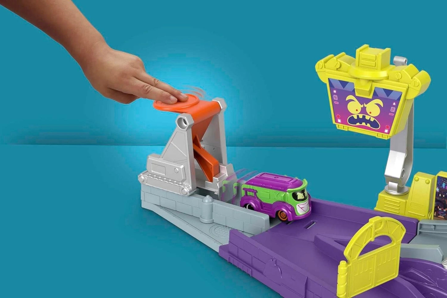 Batwheels Legion of Zoom Launching HQ - Playset Pista con Veicolo Fisher-Price