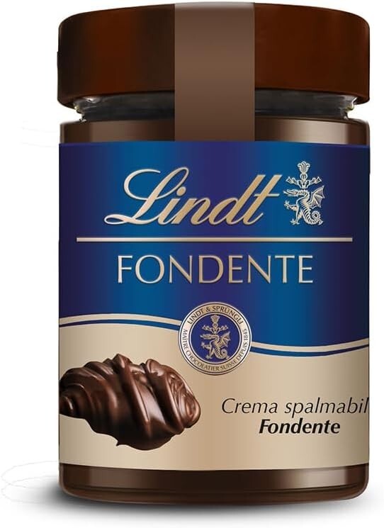 Lindt Fondente 200 g - Crema Spalmabile al Cioccolato Fondente in Vasetto di Vetro
