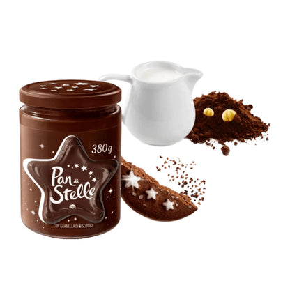 Pan di Stelle - Crema Spalmabile con Granella di Biscotto in Vasetto da 380g