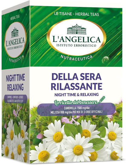 L'Angelica Tisana Della Sera Rilassante Active con Camomilla, Melissa e Lavanda