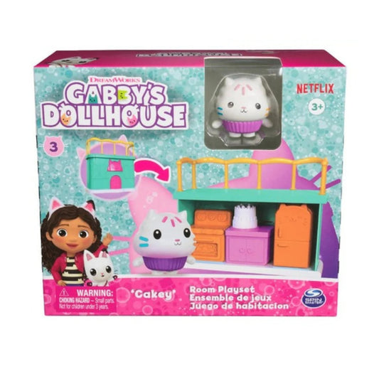 Gabby's Dollhouse - Cakey Cat Room Playset con Personaggio e Accessori