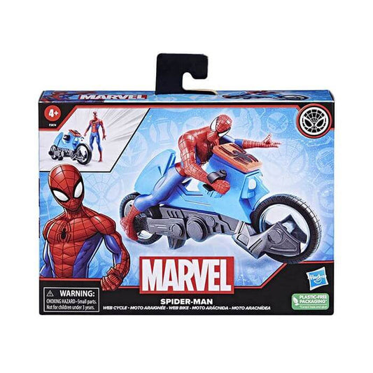 Spider-Man Web Cycle Moto con Action Figure - Hasbro