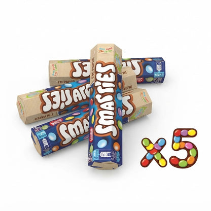 Nestlé Smarties - Tubo 38g Cioccolatini in Carta (Confezione Multipack 5 Pezzi)
