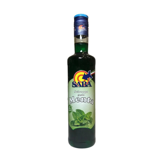 Menta Saba 500 ml Bottiglia di Sciroppo Menta in Vetro 50 cl