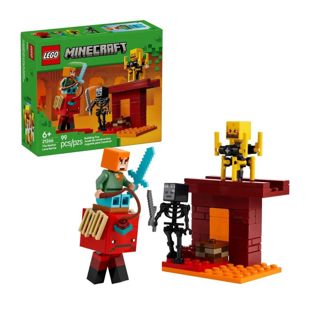 LEGO Minecraft 21266 - La Battaglia nella Lava del Nether 99 pz The Nether Lava