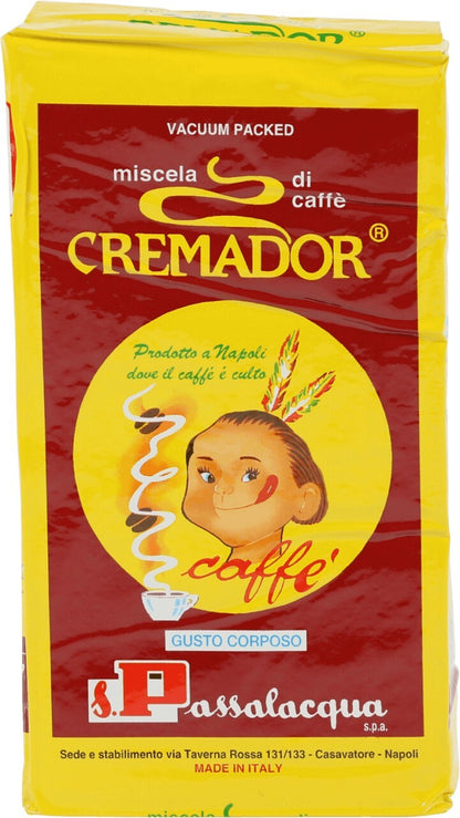 Passalacqua Cremador Caffè Macinato - Confezione Sottovuoto da 250g (Gusto Corposo)