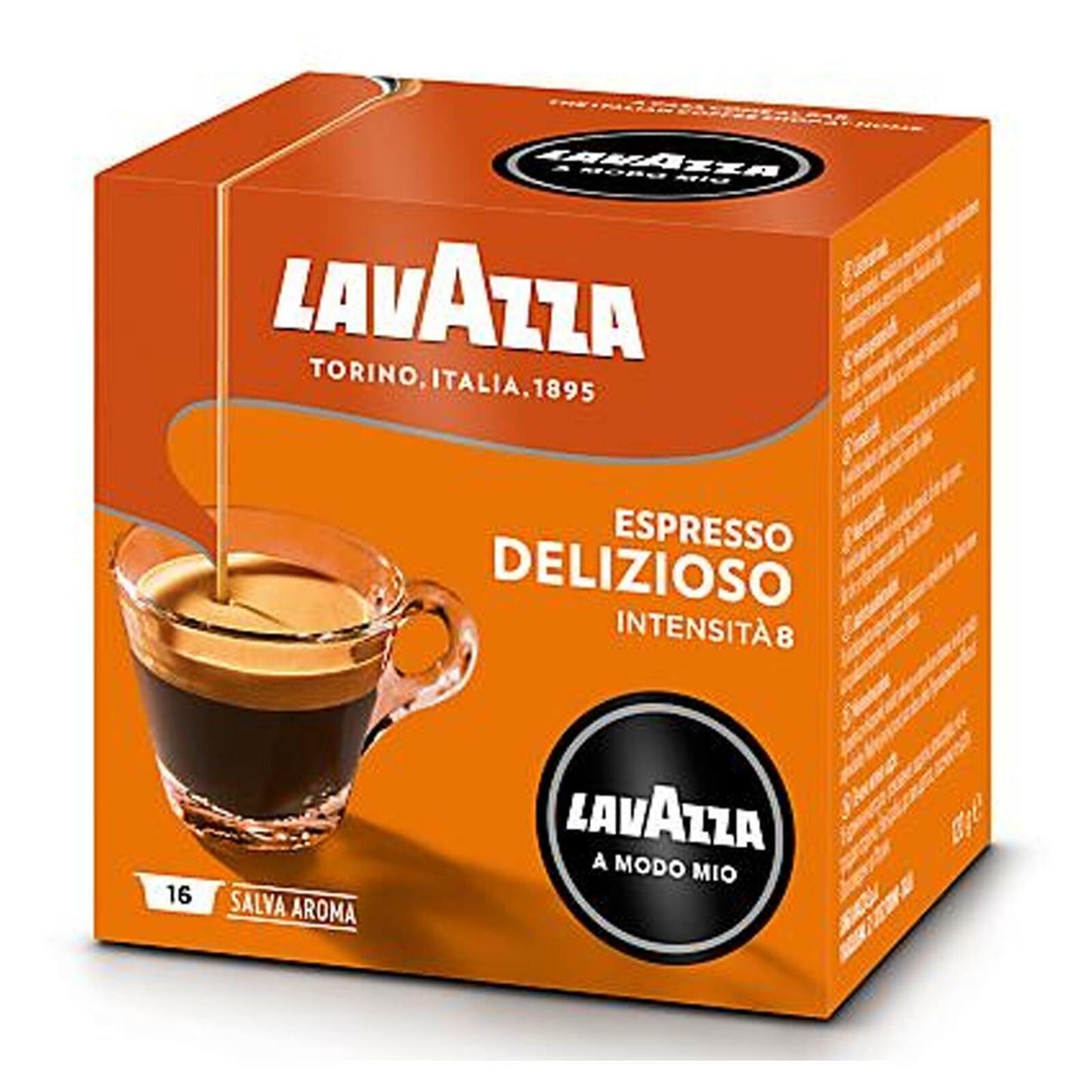 Lavazza Capsule A Modo Mio Espresso Delizioso 100% Arabica - Confezione da 16 Capsule (120g)