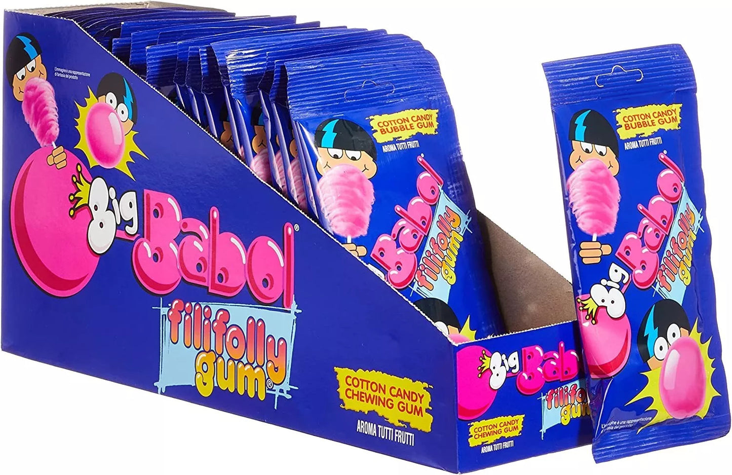 Big Babol Filifolly Gum - Cotton Candy Chewing Gum (Aroma Tutti Frutti)