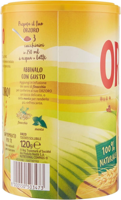 Nestlé Orzoro Orzo Solubile - Barattolo da 120g (Gusto Intenso)