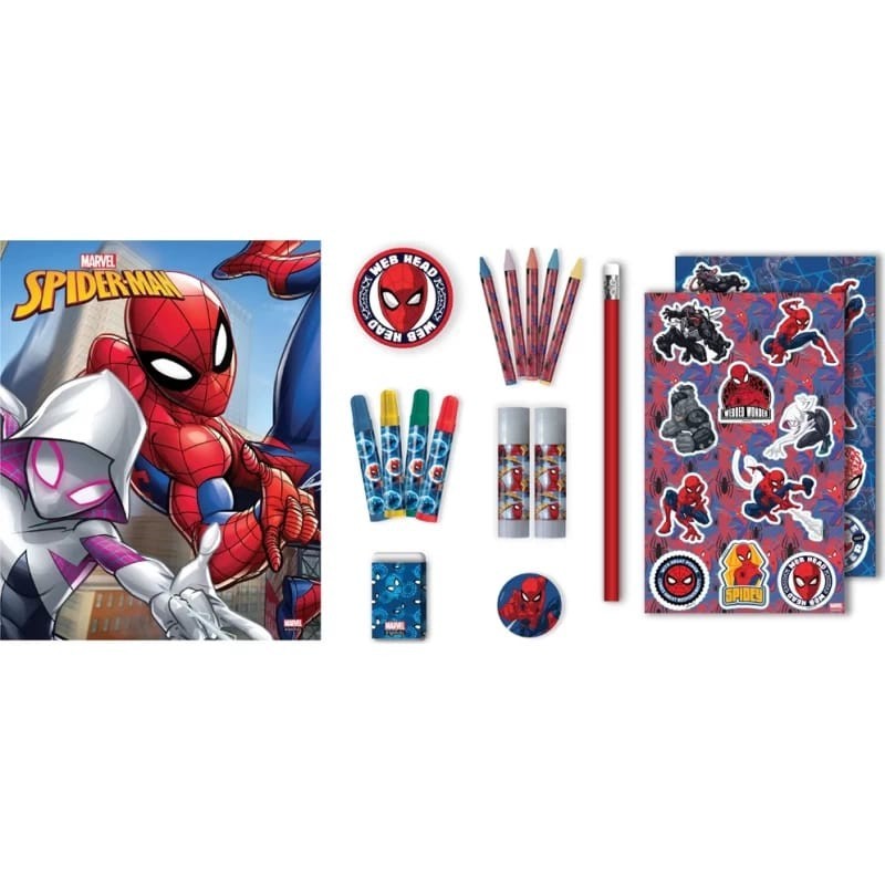 Spider-Man Marvel - Set Color Bag Cancelleria (Oltre 30 Pezzi) Set Disegno
