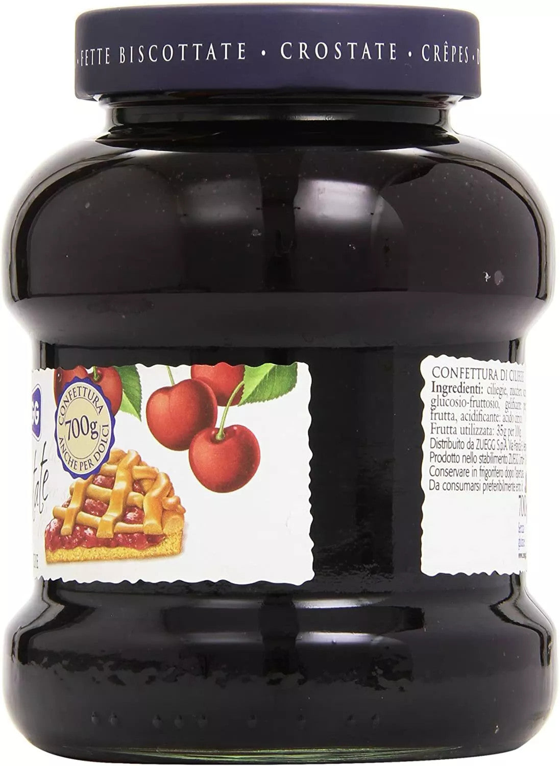 Zuegg - La Pasticcera Confettura Extra di Ciliegie in Vaso da 700g (Nuova Ricetta)