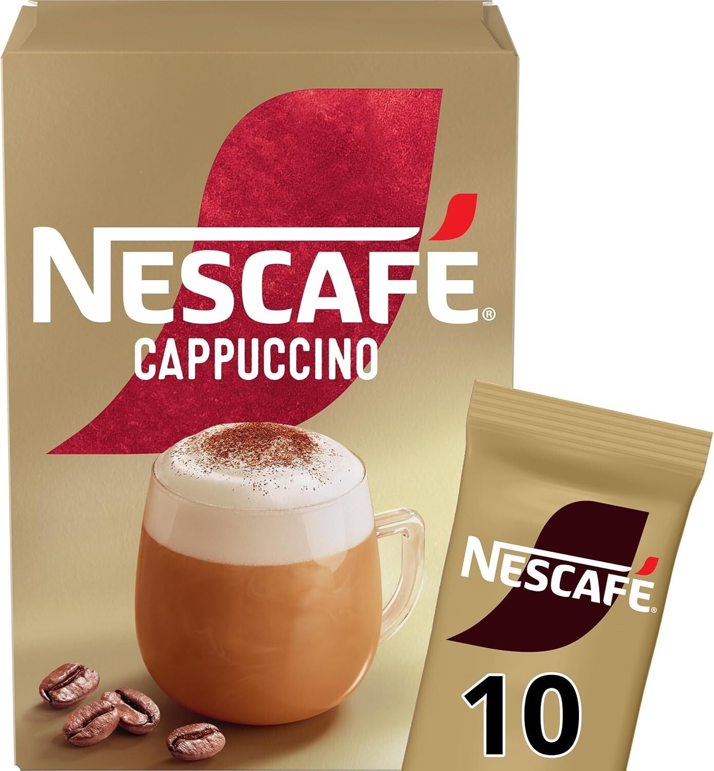 Nescafé Cappuccino Solubile - Confezione da 10 Buste Monodose