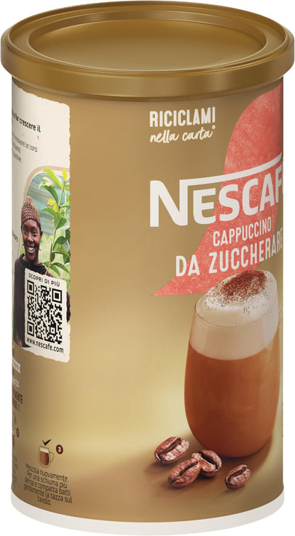 Nescafé Cappuccino Da Zuccherare Solubile in Barattolo - 18 Tazze