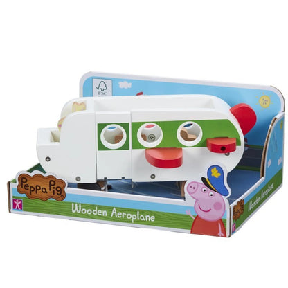 Peppa Pig Aeroplano di Legno - Giocattolo FSC con Personaggio