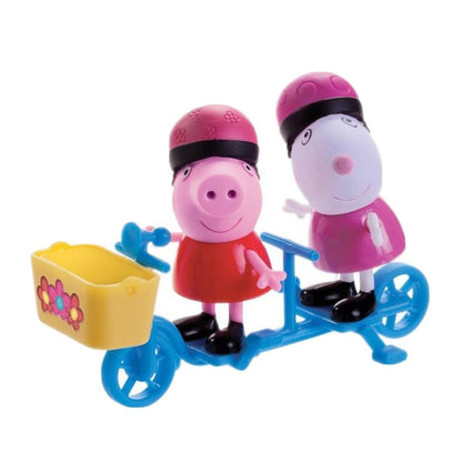 Peppa Pig Cycling with Friends Set Personaggi con Tandem