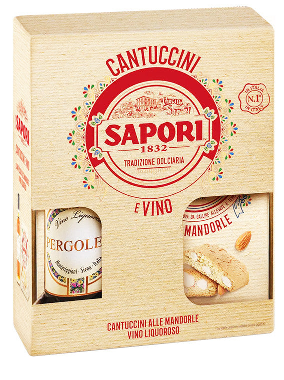 Sapori 1832 - Cantuccini e Vino Liquoroso in Confezione Regalo