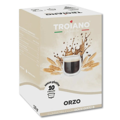 Troiano Solubili Orzo Capsule Compatibili Nescafé Dolce Gusto - Confezione da 10 Capsule (Senza Glutine)