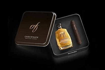 Bonollo OF Chocotaste - Scatola in Latta con Grappa OF Amarone Barrique e Sigaro di Cioccolato