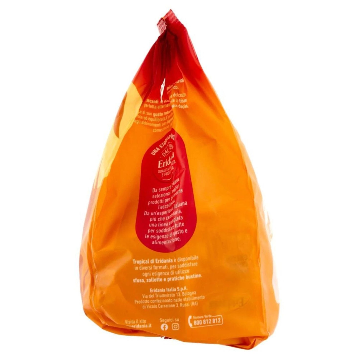 Eridania - Zucchero di Pura Canna Grezzo 500 gr Tropical in Bustine Monodose