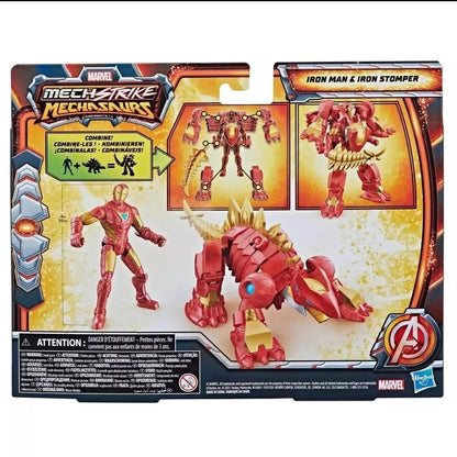 Marvel Mech Strike Mechasaurs - Iron Man & Iron Stomper Action Figure Set Hasbro