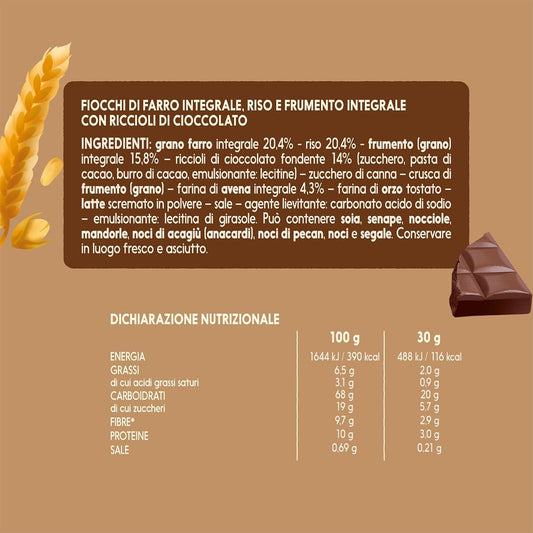 Misura Fibrextra Cereali Farro e Avena Integrale con Cioccolato Fondente