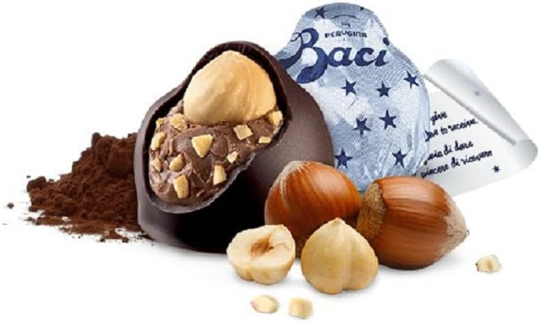 Baci Peugina x5 Tubo da 3 Baci Cioccolato Fondente Original Dark con Nocciola