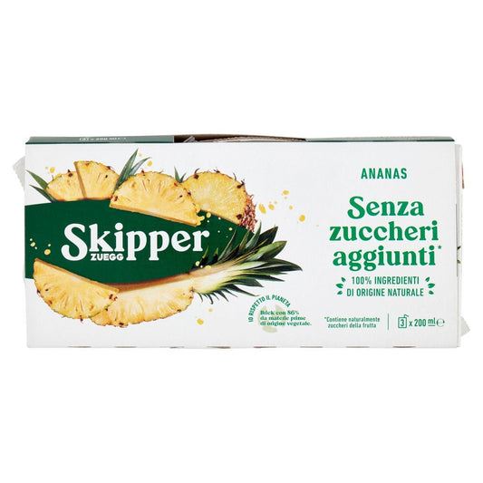 Skipper Succo di Frutta Ananas 3 confezioni Senza Zuccheri